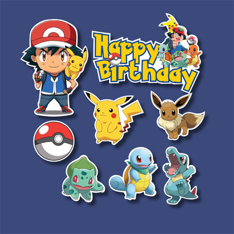 Set que giấy HPBD Pokemon (combo2)