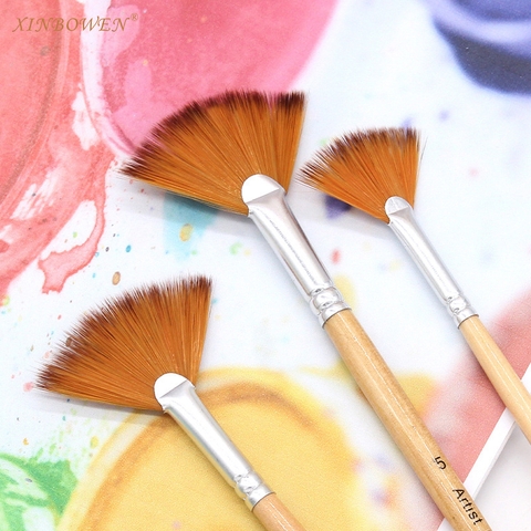 Set 5 cọ xoè  màu gỗ