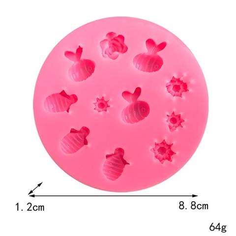 Khuôn F SLC ĐÀN ONG + HOA màu Hồng