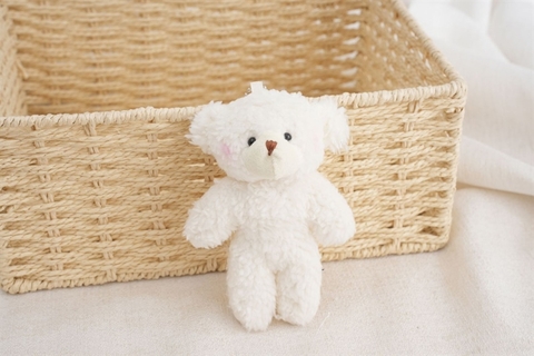 VLT-trang trí gấu bông TRẮNG 13cm