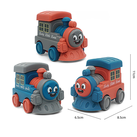 ĐẦU TÀU nhựa MIX màu XANH - GHI- ĐỎ CHẠY CÓT