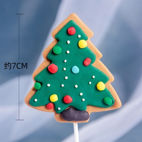 MC - Que SLC cây thông 2 lớp nâu xanh Hạt đỏ xanh vàng