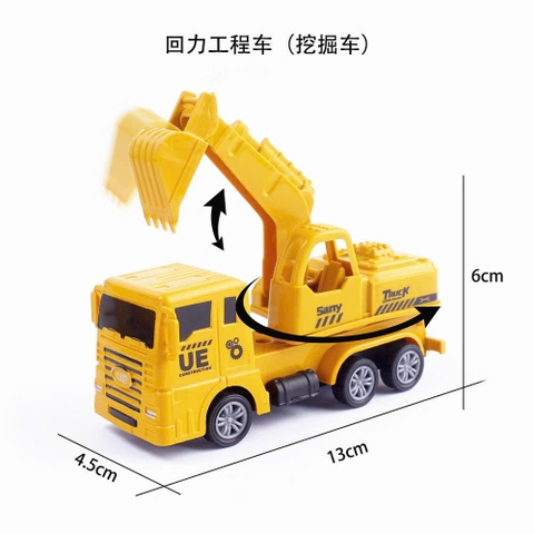 Xe xúc nhựa màu vàng