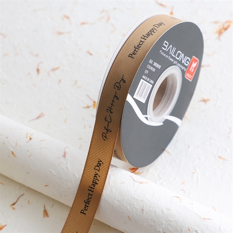 Rb vải sần PERFECT HAPPY DAY màu VÀNG ĐỒNG khổ 2cm *36m