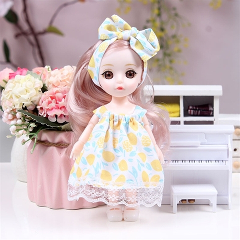 Bb 17cm váy hoa dứa+băng đô
