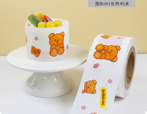 Mica cuộn bánh GẤU NÂU delicious 8CM