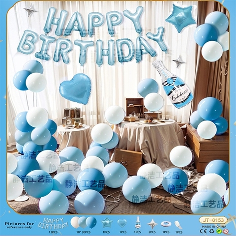 SET Bóng bay + Bóng chữ HPBD + PHụ kiện JT - 0153