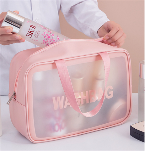 Túi đựng đồ trang điểm size 26*16*9cm Washbag HỒNG