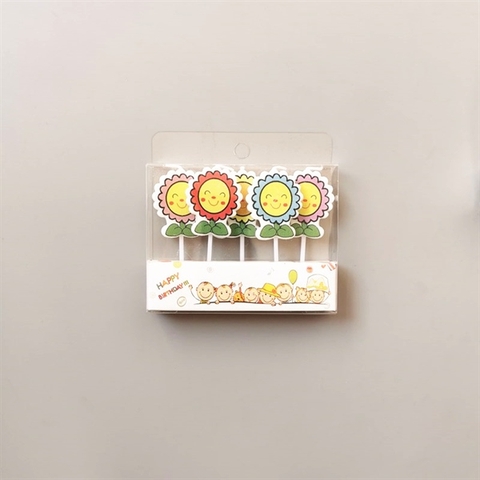 Set 5 nến hình HOA MẶT CƯỜI SẮC MÀU