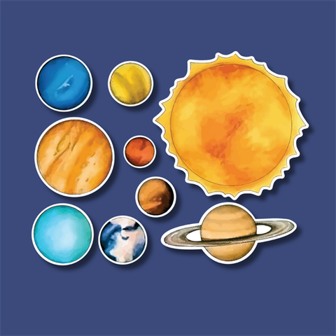 Set que giấy vũ trụ các hành tinh dải ngân hà(combo 2)