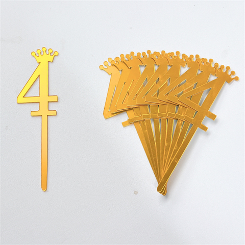 Set 10 mica SỐ 4 màu VÀNG