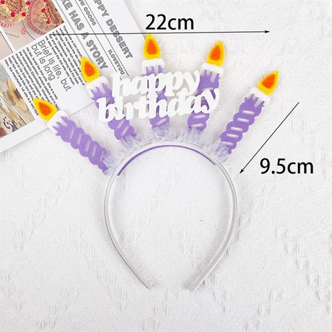 Bờm HPBD NẾN mới màu TÍM