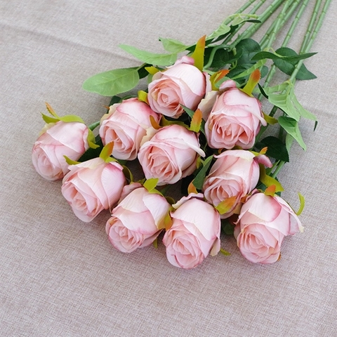 Cành hoa hồng 51cm - màu HỒNG NHẠT
