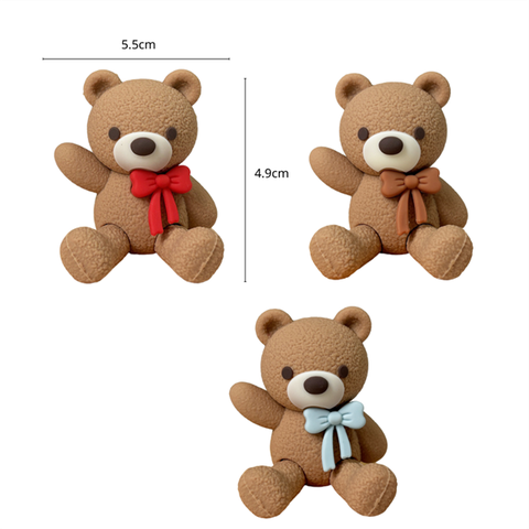 Kute siêu cấp GẤU NÂU ĐẬM + MIX NƠ ngồi