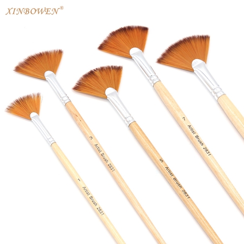 Set 5 cọ xoè  màu gỗ