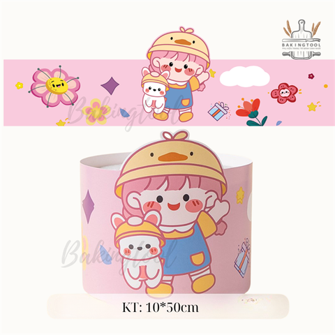 Quấn bánh giấy 1/6 BÉ GÁI (Set 10 tờ)