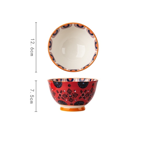 Bát vẽ tay 12cm - ĐỎ