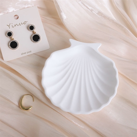 Decor thạch cao vỏ trai 10.5*10.5*1.5cm