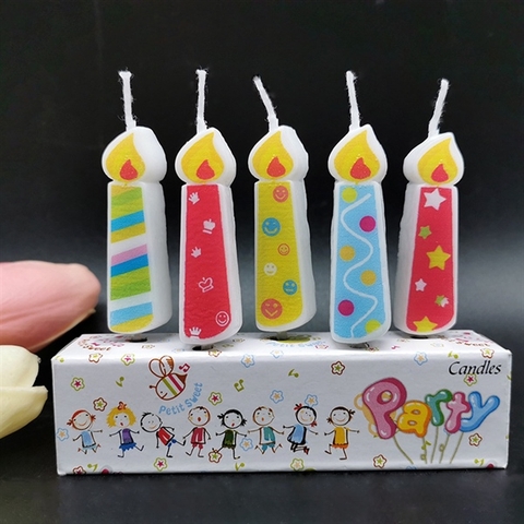 Set 5 nến hình CÂY NẾN sắc màu