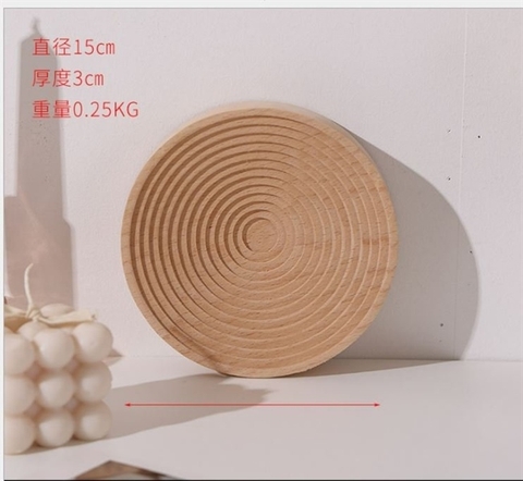 DC chụp ảnh - gỗ tròn sóng (KT 15*15*3cm) (chiếc)