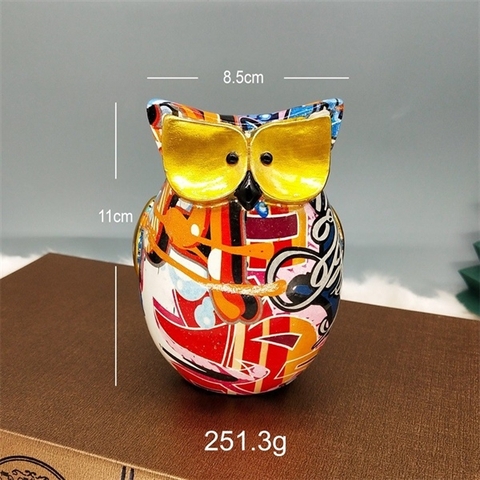 Cú decor sắc màu size nhỏ 11*7.5CM
