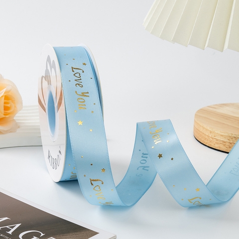 Rb love you sao lụa 2,5cm*29m màu xanh dương