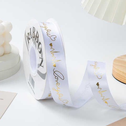 Rb Loveyou tim lụa 2,5cm*29m trắng