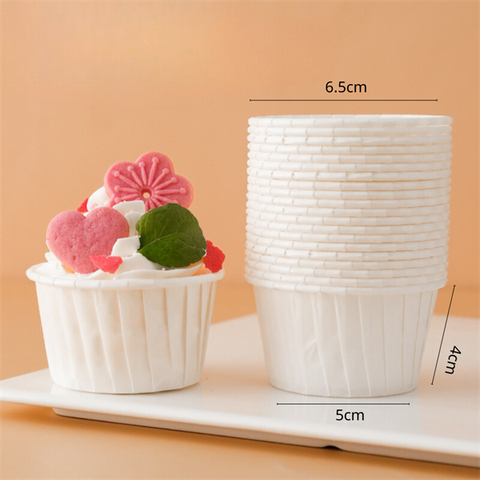 Cupcake nướng giấy TRẮNG trơn lốc 50c mới