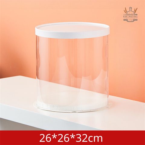 Hộp mica trong 3 tầng 26*32cm - TRÒN