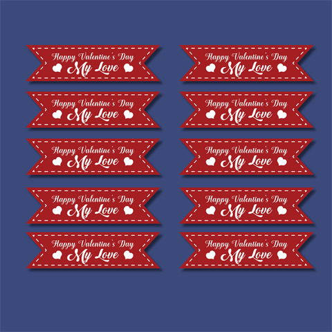 TAG DÀI VLT đỏ đô my love ( set 50)