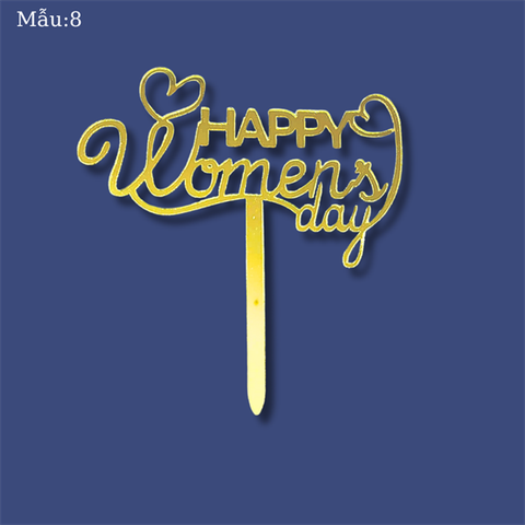 Topper mica 2024 Happy Women's day VÀNG M8