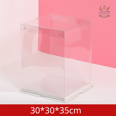 Hộp mica trong 3 tầng 30*30*35cm - Nắp TRONG