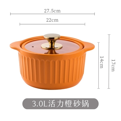 N7- Nồi nắp kinh 3.5L màu cam