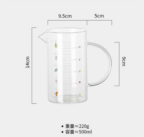 Thuỷ tinh-Cốc chia vạch 500ml