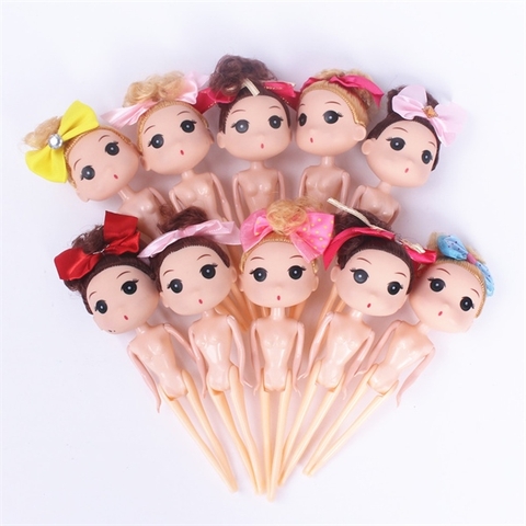 Set 10 BB hoa nơ tóc vàng nâu mẫu mới