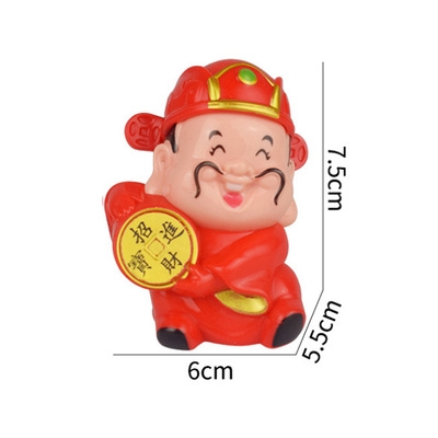 Thần tài ôm đồng xu nhựa