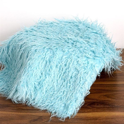 Thảm lông dài khổ 100*160cm MÀU XANH