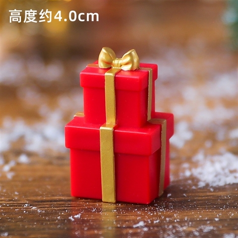 Hộp quà MC noel nhựa MÀU ĐỎ