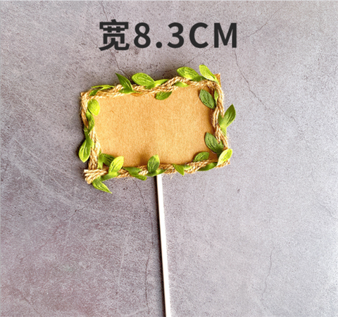 Biển hiệu- Giấy NÂU HCN viền Lá XANH