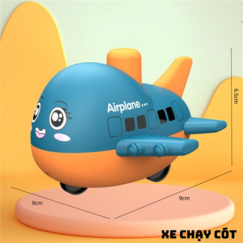 Đồ chơi MÁY BAY CÁ HEO màu XANH DƯƠNG nhựa đẹp CHẠY CÓT