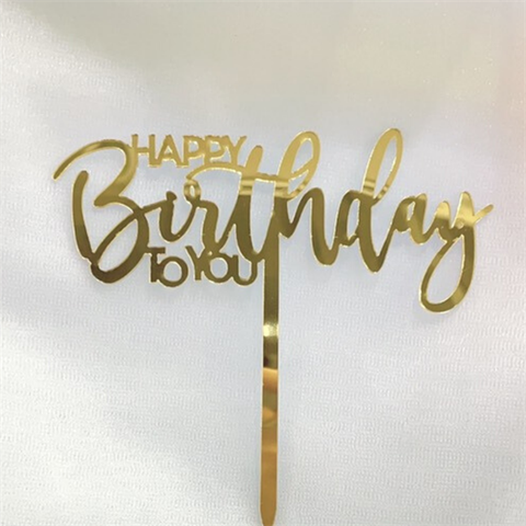 TOPPER MICA HPBD to you 3 dòng VÀNG