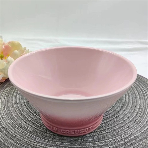 LC- Bát tô canh hình nón màu hồng 19*9cm