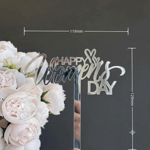 Topper mica WMD 2 tim rỗng bạc
