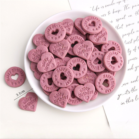 Bánh quy mix hình TIM + TRÒN màu TÍM gói 180g