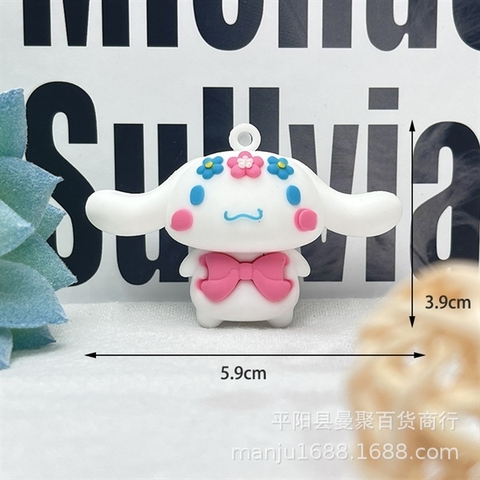 Kute CHÓ TAI DÀI đeo nơ Hồng size mini