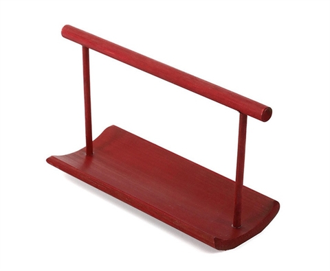Khay gỗ trang trí bánh tay thẳng - màu ĐỎ (19*8*12cm)