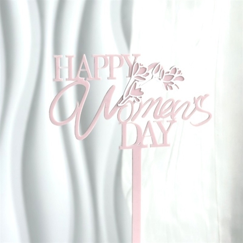 Topper mica 2024 Happy Women's day HỒNG LÌ 2 lớp M16