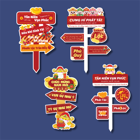 Set que giấy - TẾT biển chỉ lời chúc (combo 2)