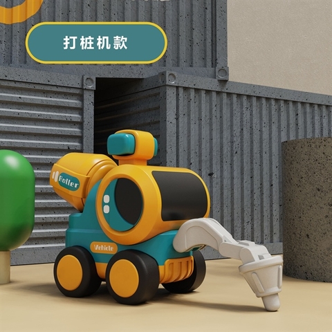 Đồ chơi XE PHÁ ĐÁ MÀU XANH MINT nhựa đẹp CHẠY CÓT