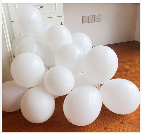 bóng bay size to 18inch (46cm) màu trắng-oke